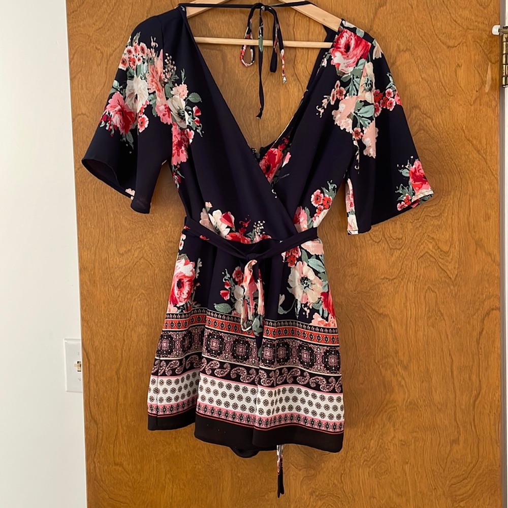 Navy Francesca’s Romper